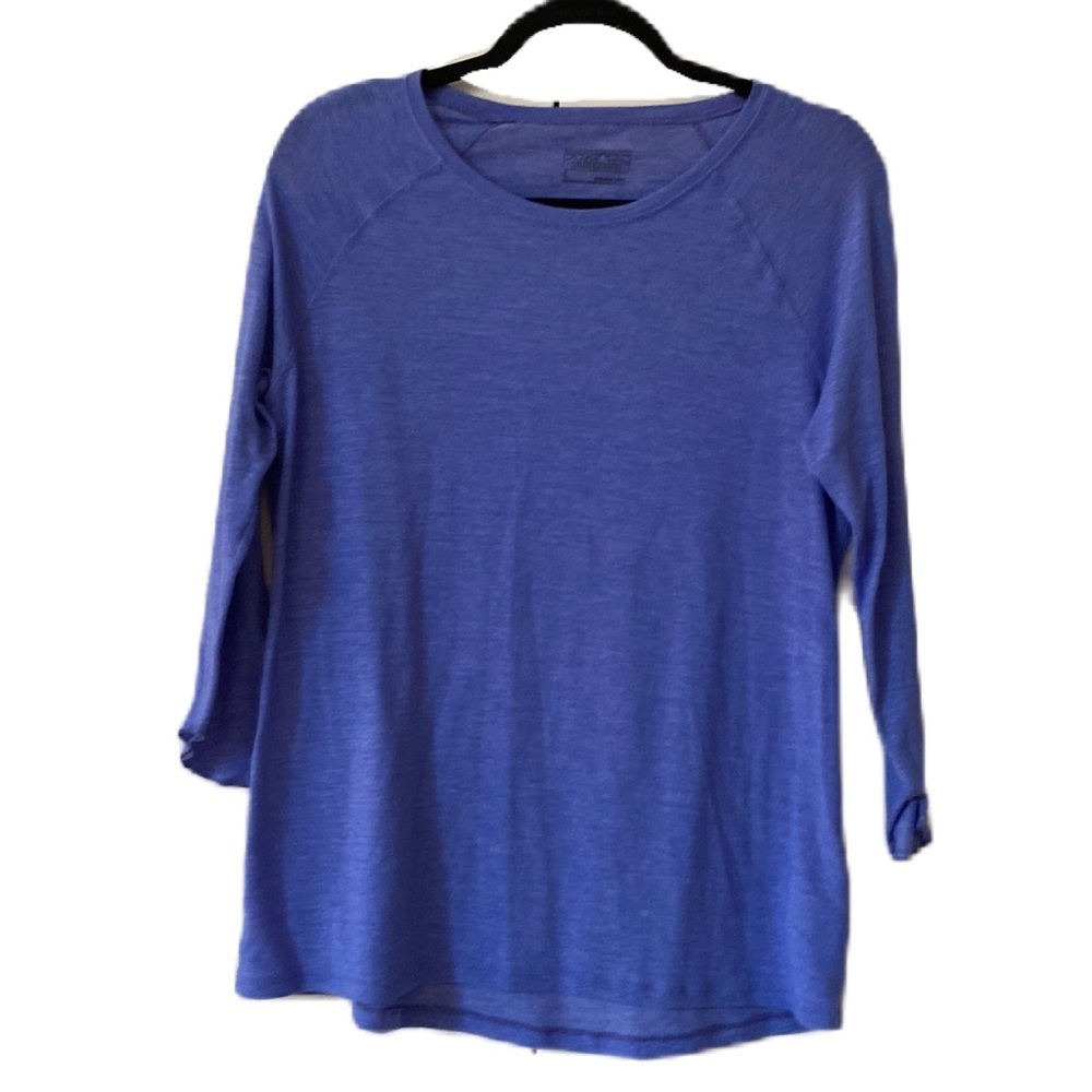 Patagonia 3/4‎ Sleeve Women’s Lightweight Size Large Tee Shirt Blue